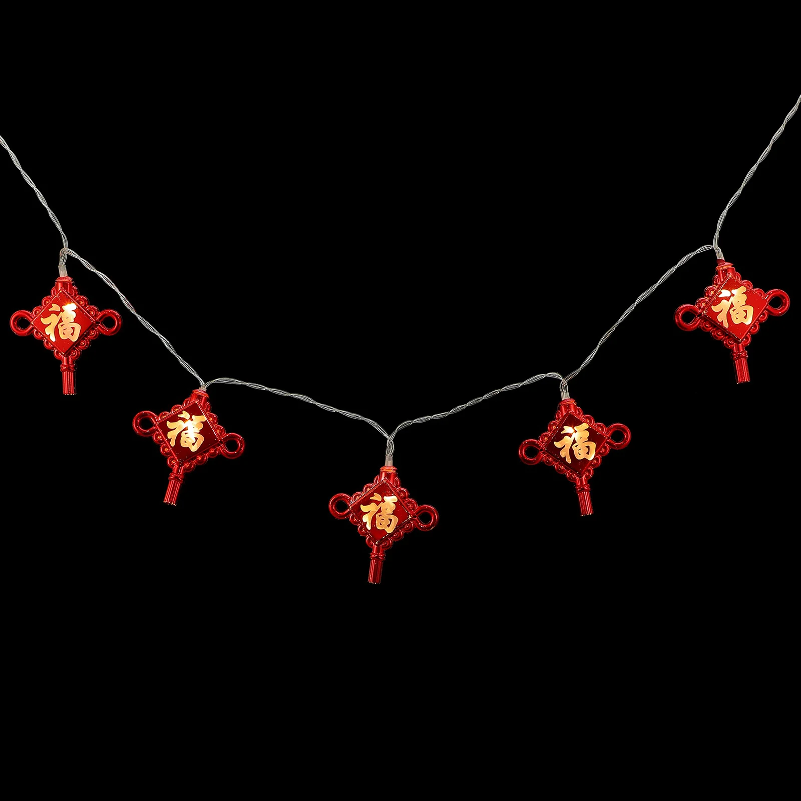 

1Pcs Chinese New Year String Light Exquisite Festival Pendant Glowing Ornament Chinese Knot Hanging Lamp Creative New Year Scene