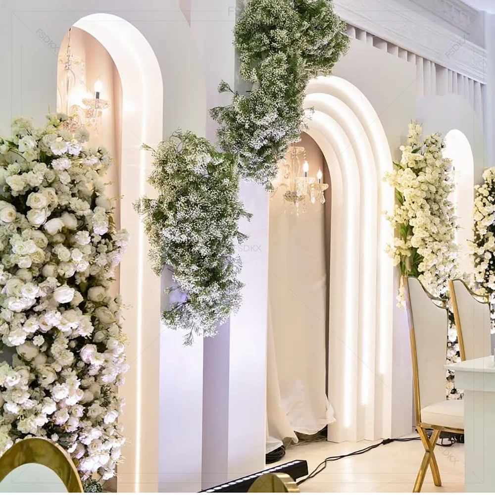 Party Decoration PVC Wedding Arch Backdrop Stand Wedding Arches Artificial Flower Handwork Arch for Event Backdrop Decor