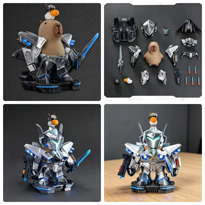 Q-version Mechanical Armor Assembly Desktop Ornament Finless Porpoise Mechanical Armor Magnetic Desktop Decoration
