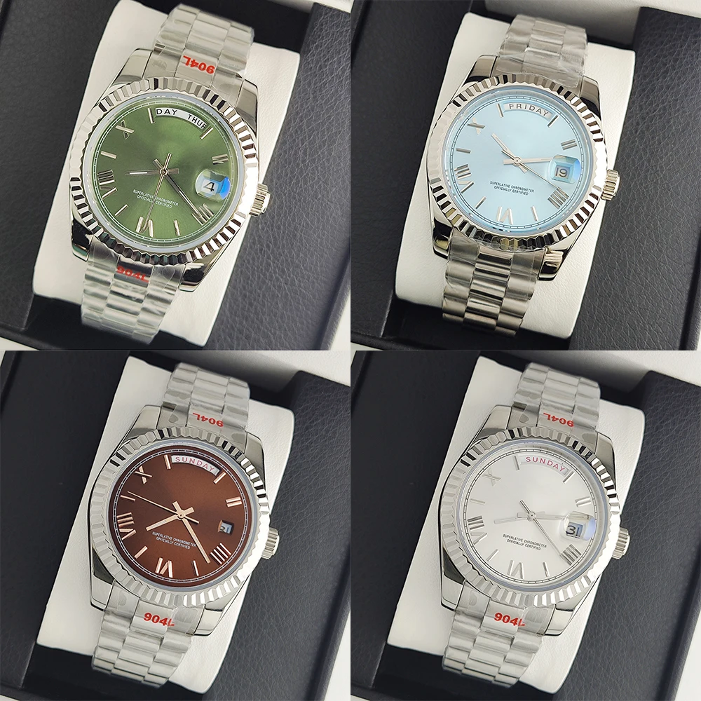Miyota 8285 Men's Mechanical Watches Luxury Meteorite Dial Automatic Watch For Men Week MIYOTA 8285 Movement Clock Man