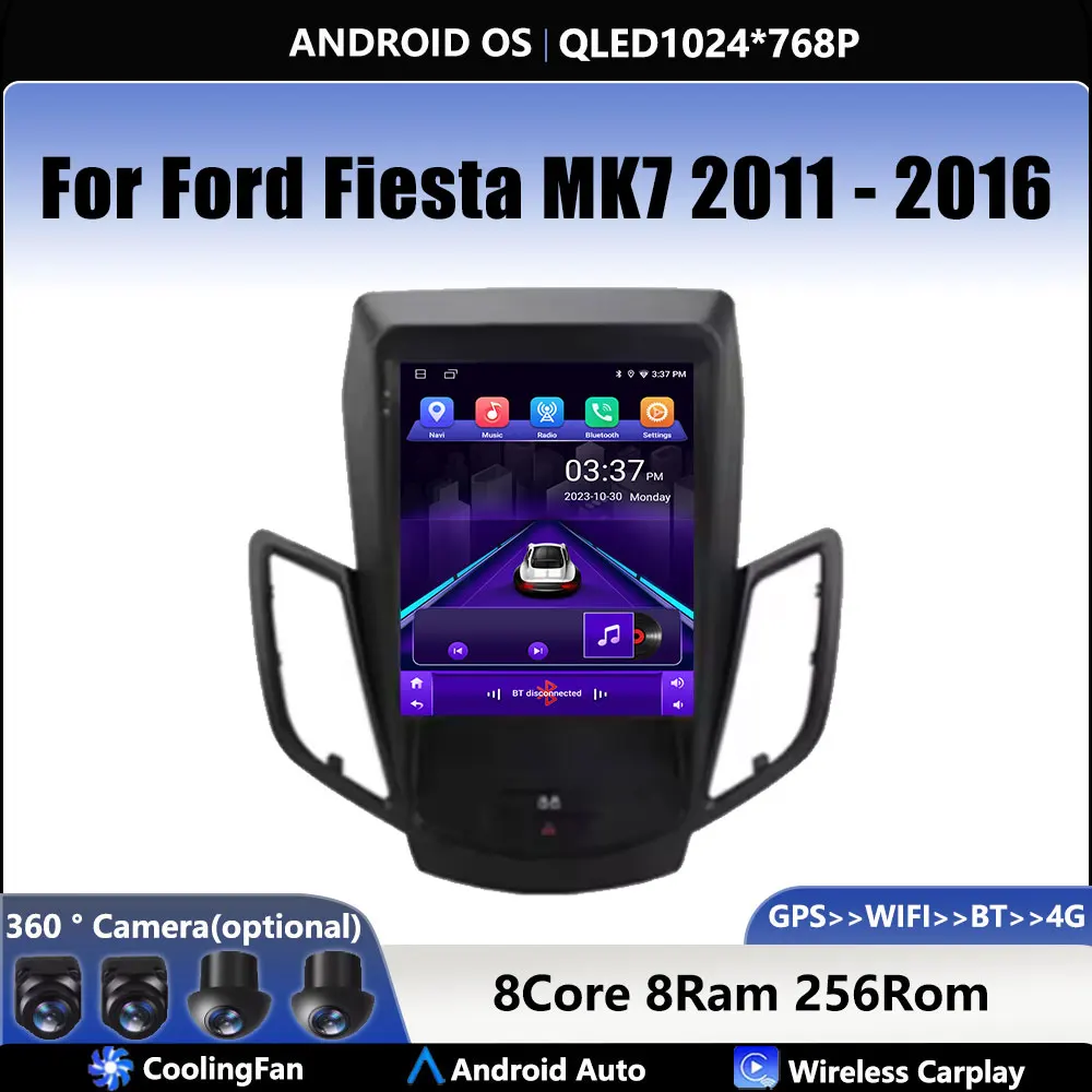 

Для Ford Fiesta MK7 2009 2010 2011-2016 Автомобильный ОС Android Carplay Autu Радио Навигация GPS Мультимедийный Видеоплеер DSP 4G AMI