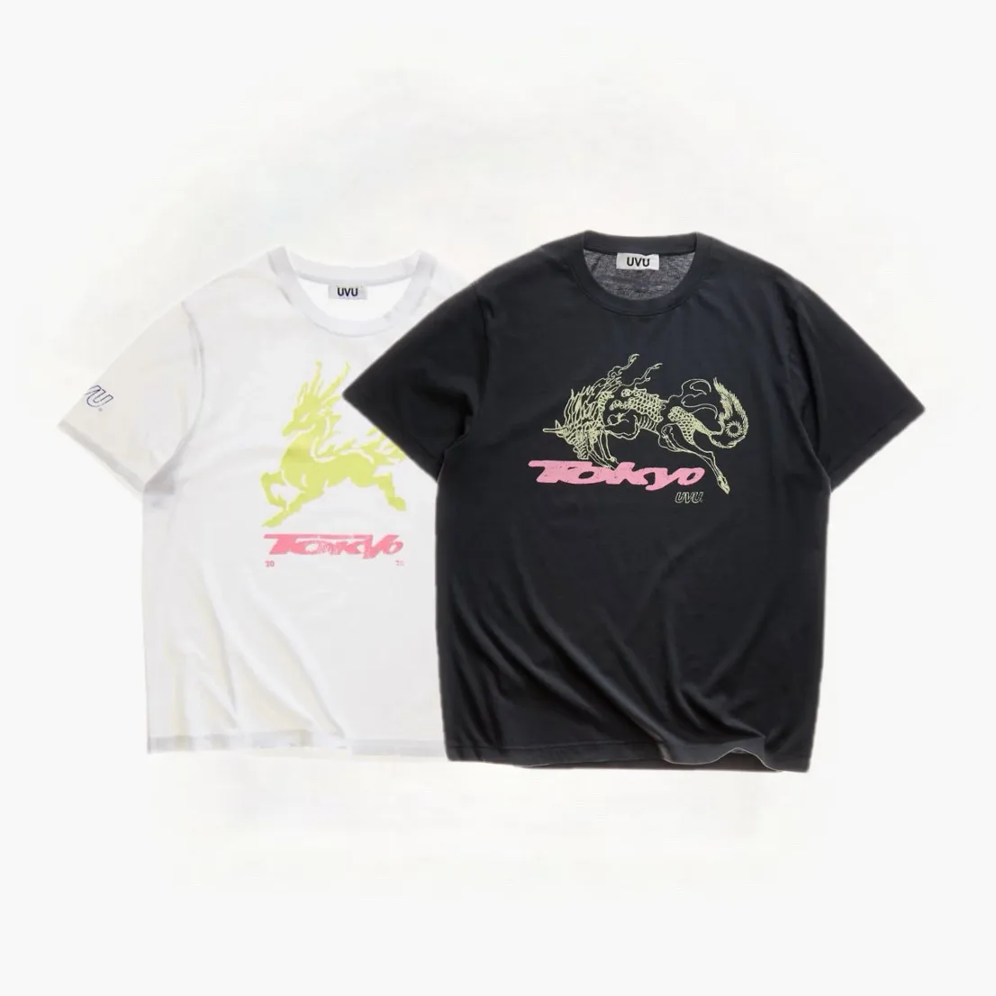 UVU 26ss Tokyo Limited Function Outdoor Sports Running Hiking Kirin Printed Short Sleeve T-Shirt