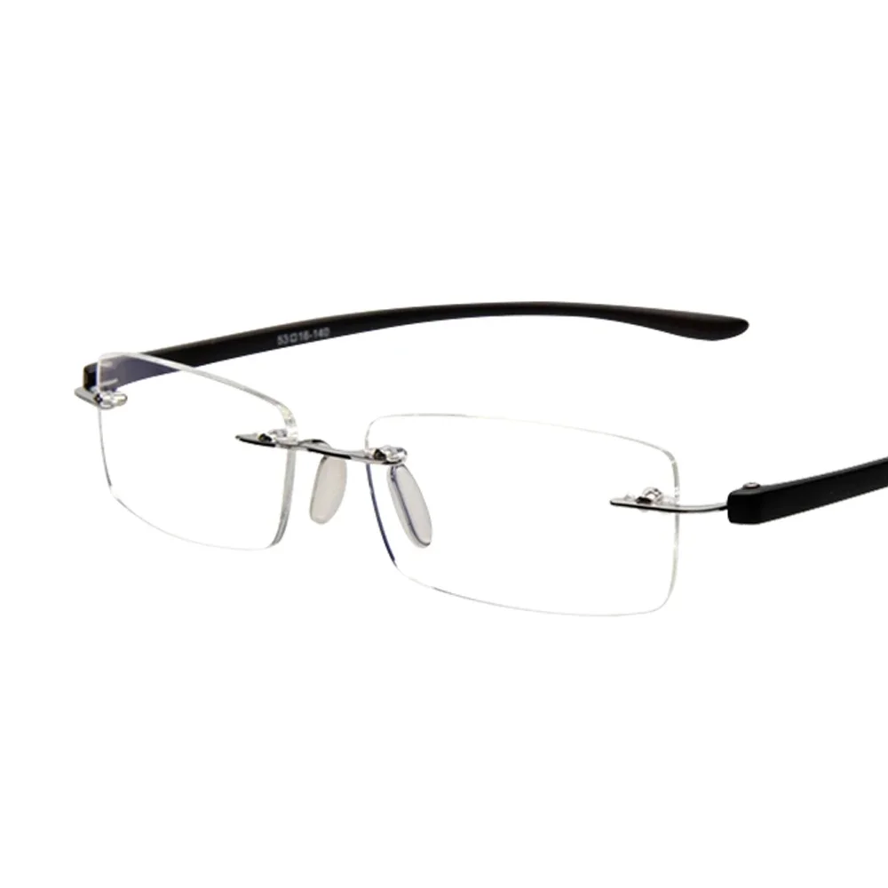 Rolipop-lunettes de lecture sans bords pour hommes et femmes, Prescription, métal, Anti-fatigue grossissant presbyte