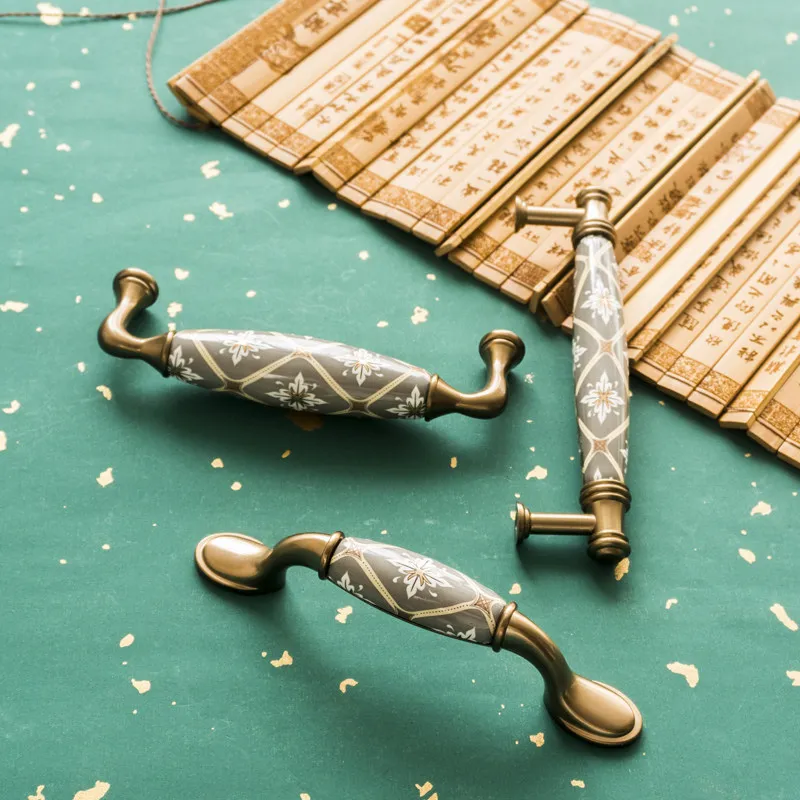 Boho-Stil Möbelgriff und Knopf Vintage Keramik Schubladenknöpfe Schrank- und Kleiderschrankgriffe Türgriffe für Schlafzimmer und Küche – Detail 8