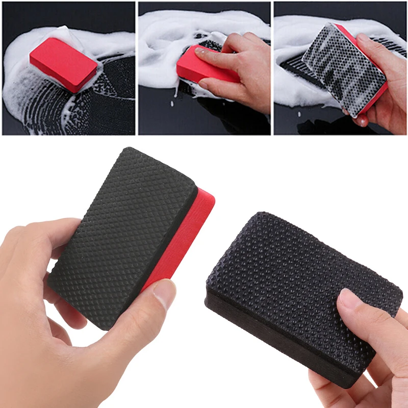 10pcs/set Universal Car Cleaning Sponge Black Clay Bar Pad Waxing Polishing Sponges Block Auto Deatiling Clean Care Accessories