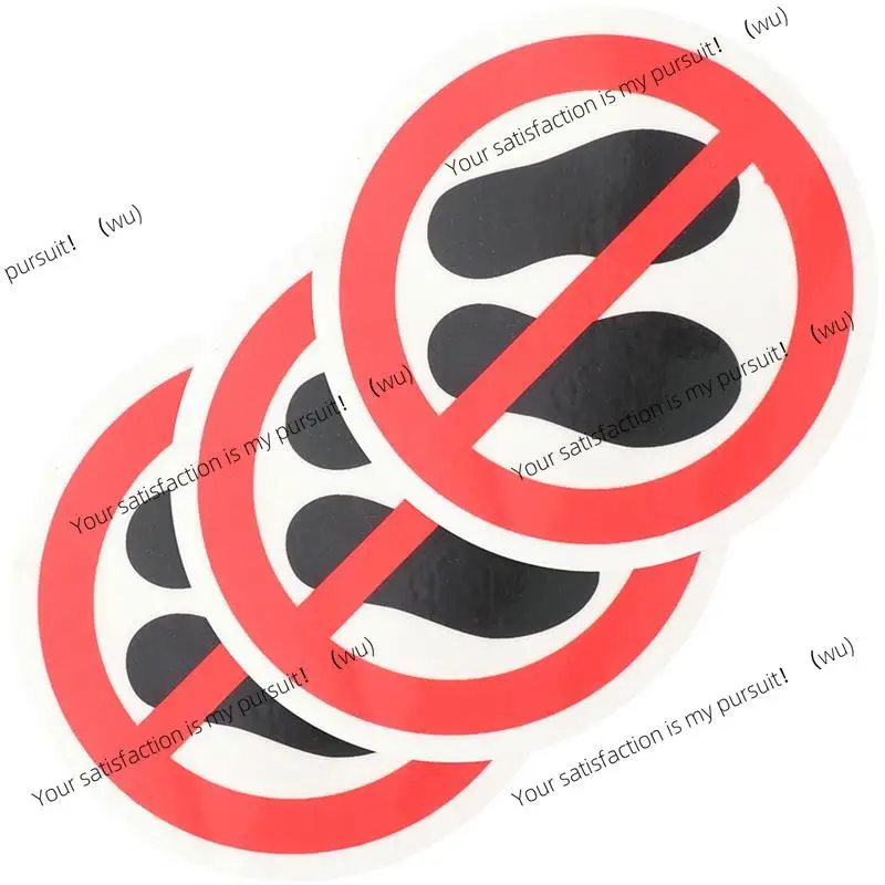 3-piece safety sticker, do not step on it.