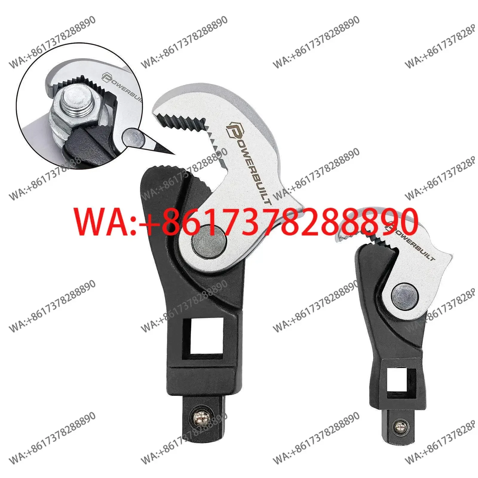 Torque wrench ratchet movable opening rebar eagle mouth adapter crescent head insert hook head