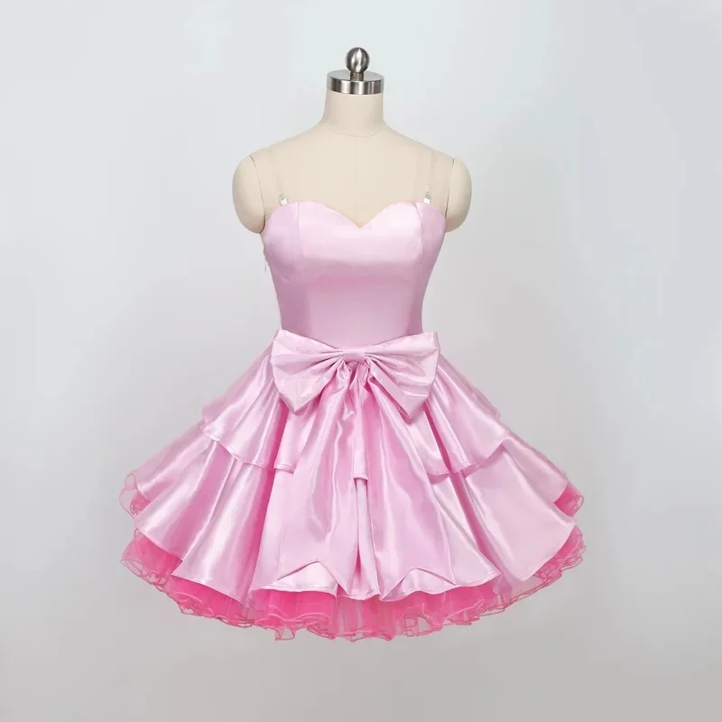 HD2S 2026 Alien Zombie State Mizi Cosplay Costume Wig Pink Mini Dress Cute Big Bow Glitter Ruffle Skirt Idol Stage Outfit view 3
