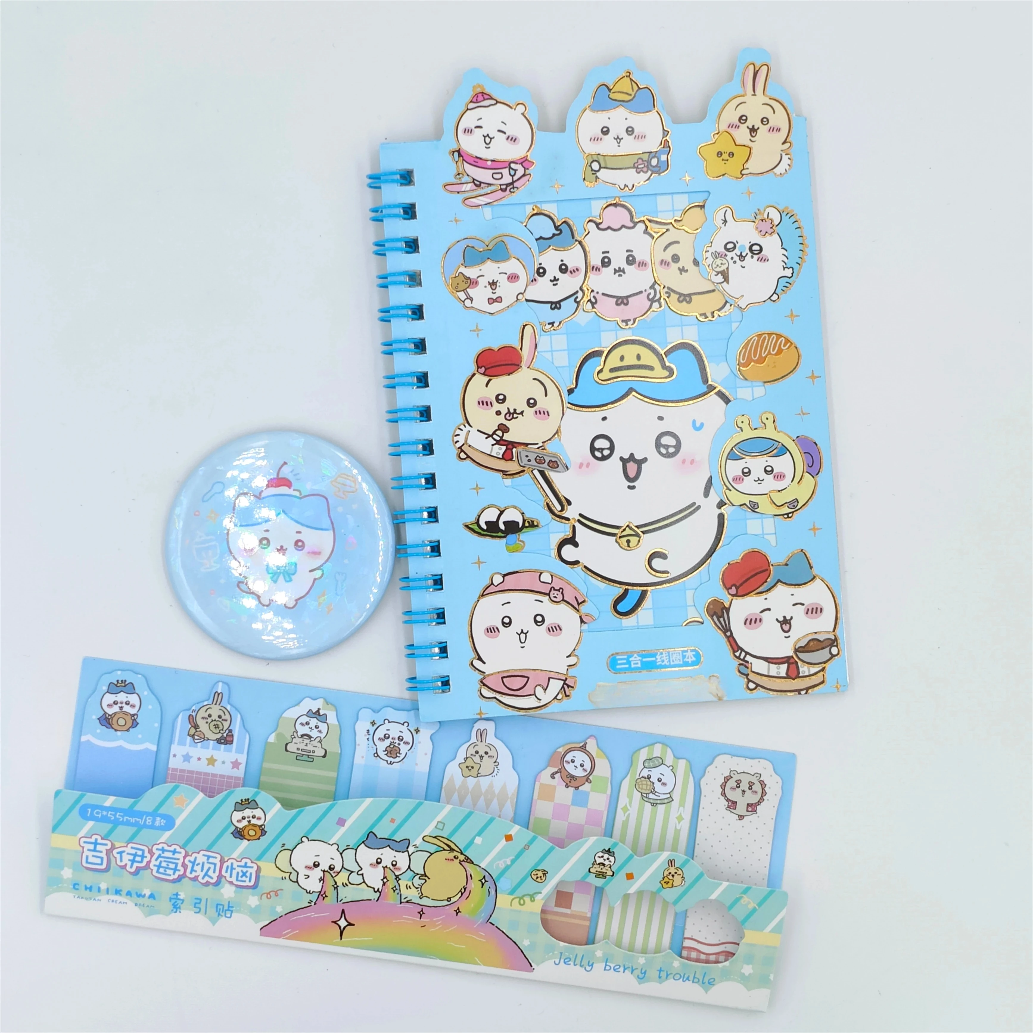 

Cute Hachiwera Blue Learning Set Notebook Index Sticker Badge in Stock for Friends for Children Gift Nagano