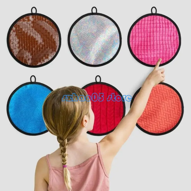 85LE 16 مرتبة مستديرة للأنشطة لتنمية الإدراك الحسي للرضع قماش ناعم قابل للغسل معدات التعرف على الألوان المبكرة #2