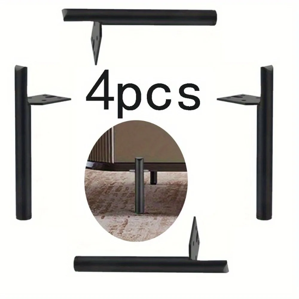 4pcs Metal Furniture Legs, DIY Replacement Feet for Sofa Cabinet Coffee Table Side, Modern Mounted Style
