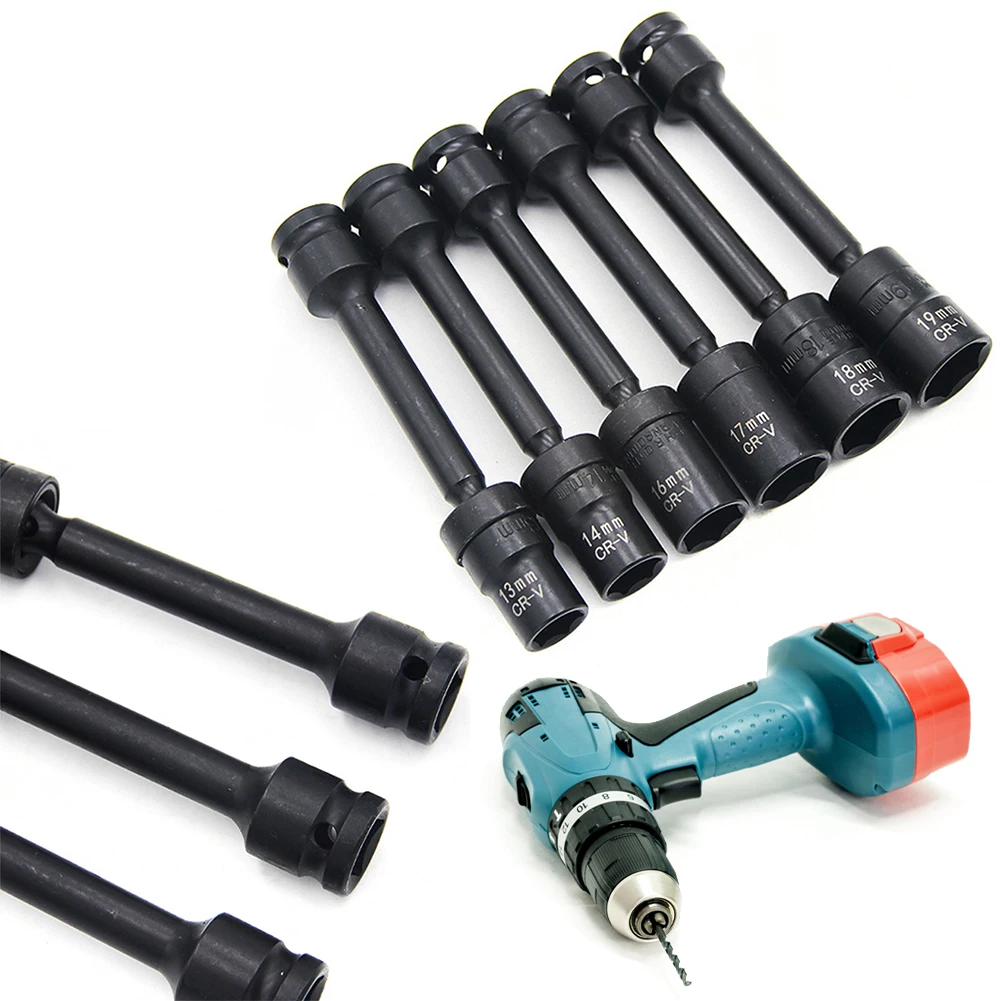 

7/14pcs Drive Socket Extensions Bar 12/13/14/16/17/18/19mm Impact Driver Extension Bar Set Hardened Chrome Vanadium Steel