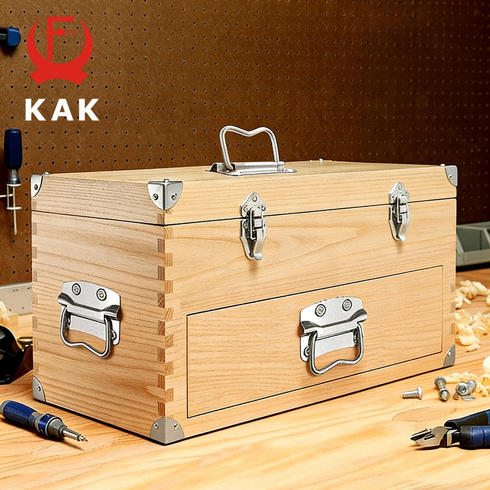 KAK Stainless Steel Solid Folding Handle Cabinet Hardware for Tool Box Chest Handle Lifting Door Case Chest Pull Handles