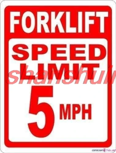 Street sign warning plaque Metal Tin Forklift Speed Limit 5 Mph Warehouse Safety Metal Aluminum For Wall Art 8x12 Inch O ALIMAO