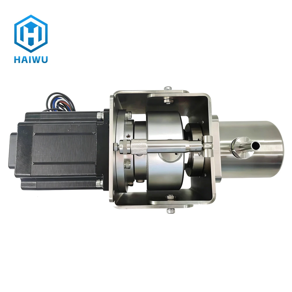 Haiwu Laboratory Dosing Pump Rotary Piston Ceramic Valveless Low Pressure Stepper Motor Metering Pump