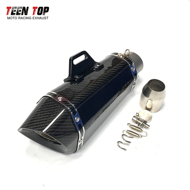 51mm CarbonFiber Motorcycle Exhaust Pipe For KTM Duke 690 790 890 RC390 790adv 890adv Exhaust Muffler DB Killer 350mm Silencieux