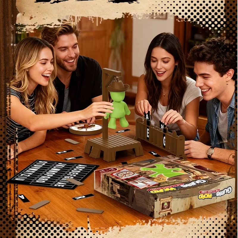 Funny Magnetic Cowboy Hangman Board Games Mystery Guessing Word Party Games Before Hank Falls Hanging Adults Fun Family Games