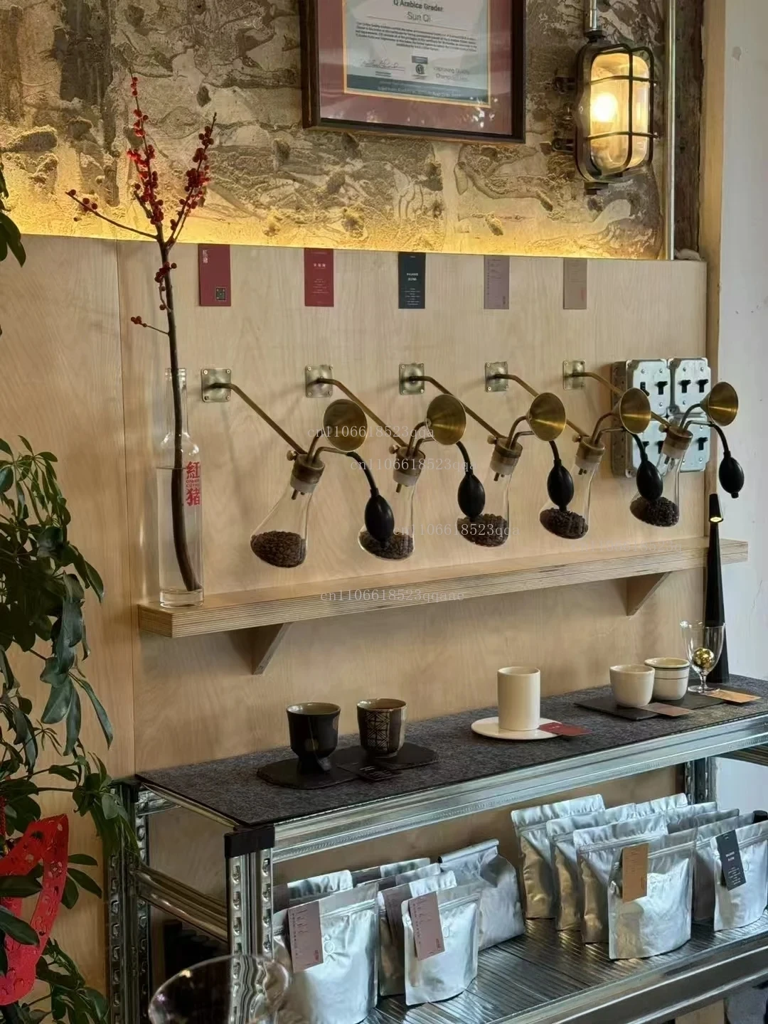 Glass creative custom scent bottle SPA spa brass scent instrument