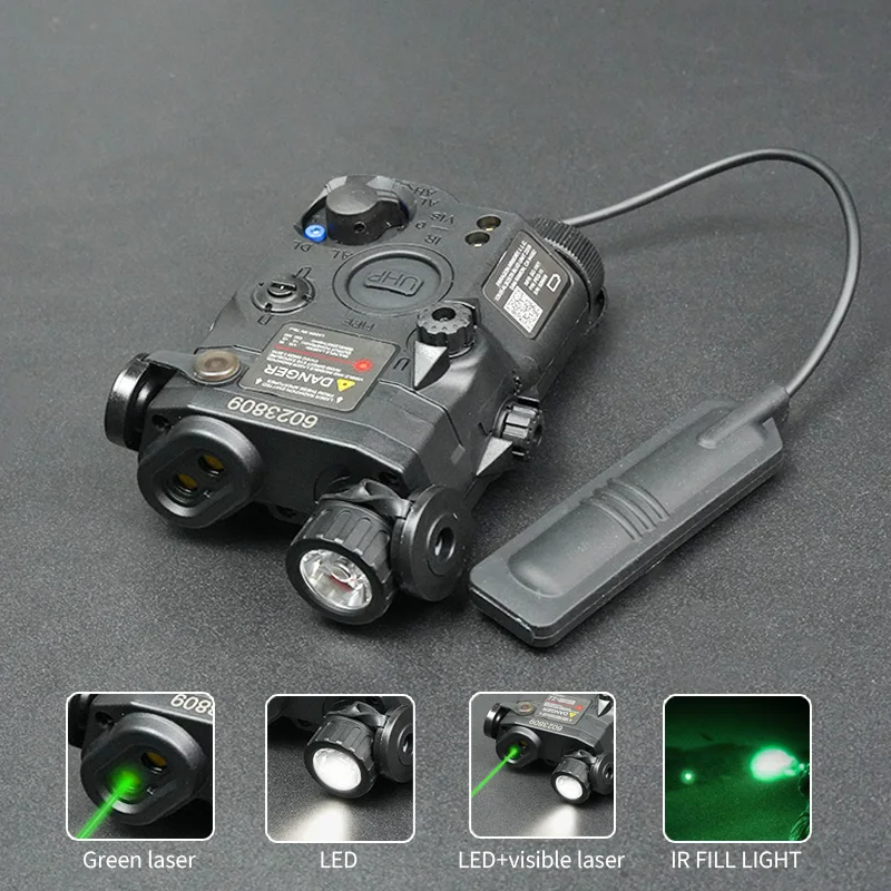 مستودع الولايات المتحدة التكتيكية PEQ15 الليزر الأخضر الأحمر الادسنس PEQ-15 IR الليزر أو IR ملء ضوء الإصدار تهدف مؤشر IR ليزر مصباح يدوي