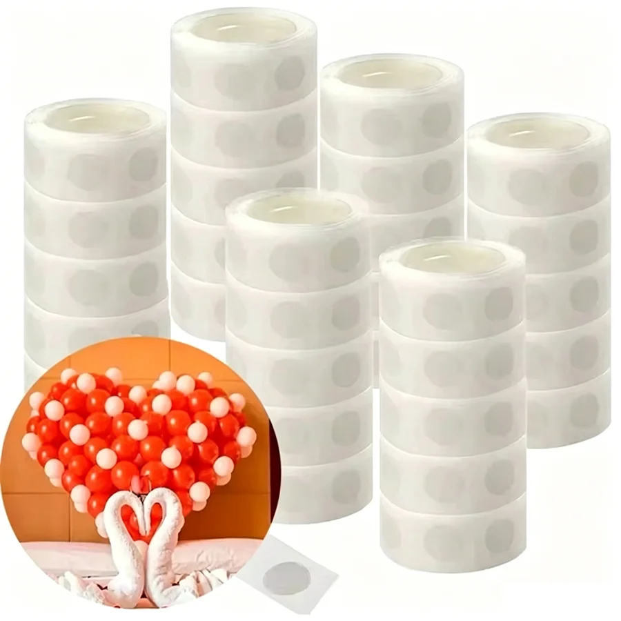 100/200/300/400/500pcs Double-sided Adhesive Dots Transparent Removable Balloon Adhesive Tape Glue for DIY Wedding Birthday Party Decor