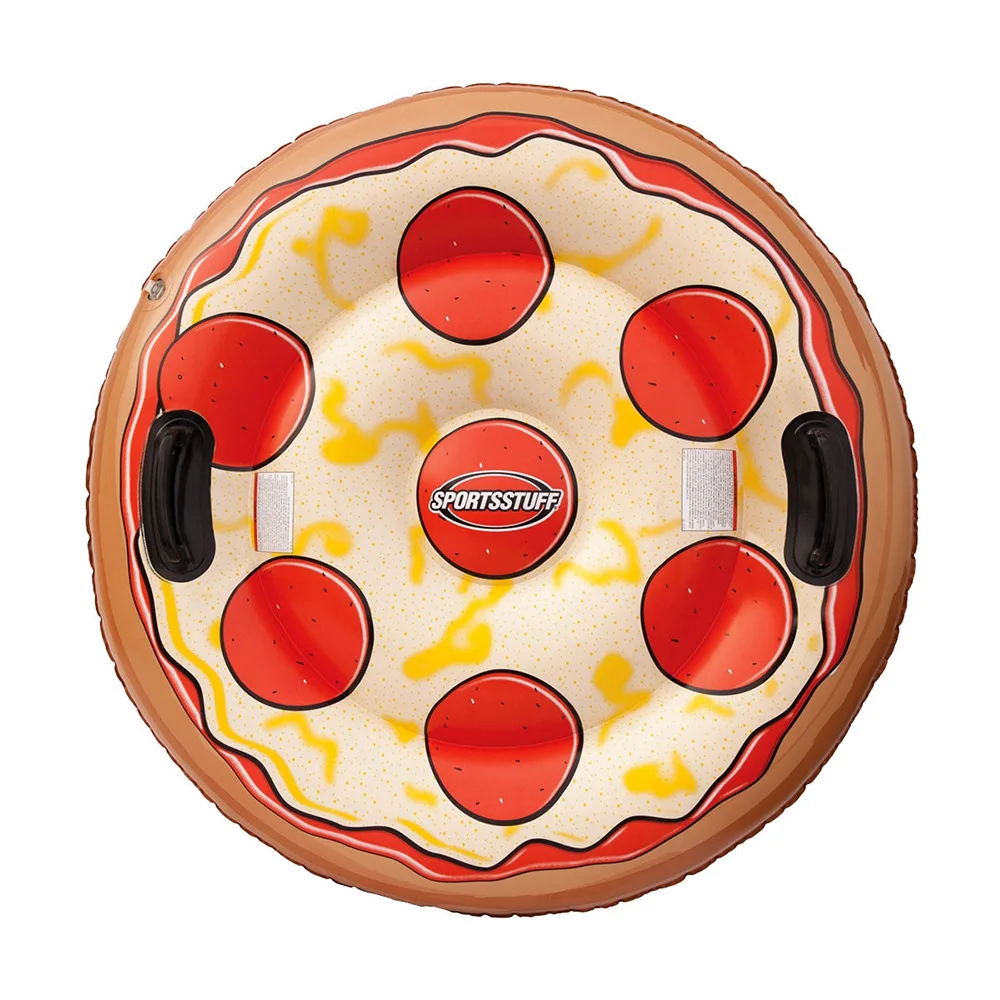 Customized Children's Pizza Ski Tube Inflatable Snow Sled Winter Entertainment Thickened Cold-Resistant Skiing Ring