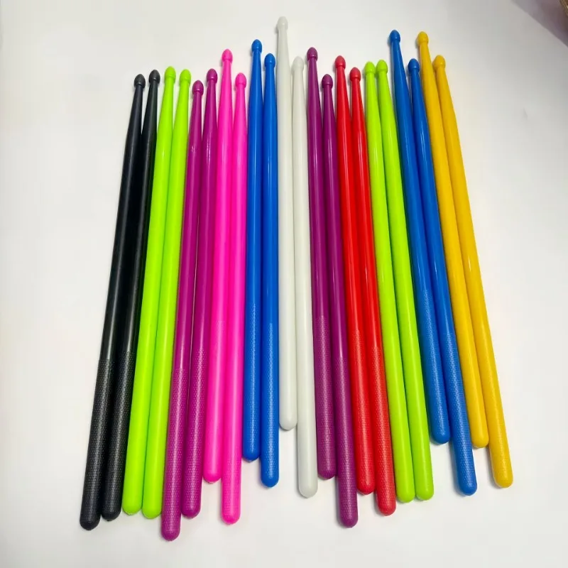 Custom Wholesale 5A Light Up Drum Sticks Nylon Fluorescent Luminous Drumsticks Glow in The Dark for Drum Set