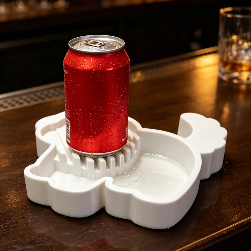 Creative Puppy-Shaped Dual-Zone Draining Coaster, Drink Storage Tray, Ins-Style Home Desktop Decoration, Kitchen Countertop, Vanity Table Storage Essentials