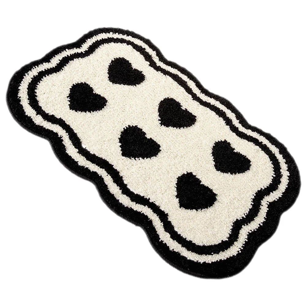 Love Carpet Rugs Bathmat Hidden Plungers for Bathroom Floor Non Skid Absorbent Pad