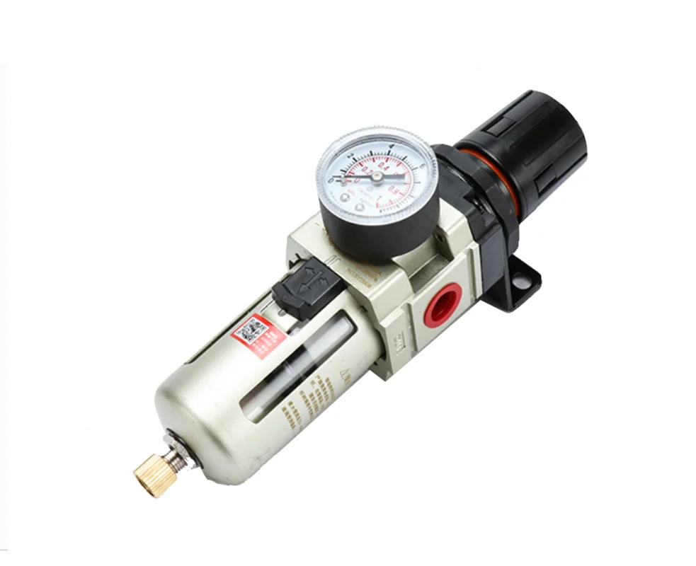 

AW3000-03 1/4" 3/8" Port Size Automatic / Manual Pneumatic Treatment Units High Quality Filter Regulator Combination