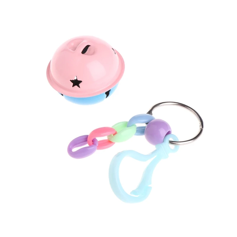 F92B Parrot Chew Swing ระฆังโลหะสีสันสดใสนกแขวนของเล่นกรงตกแต่ง