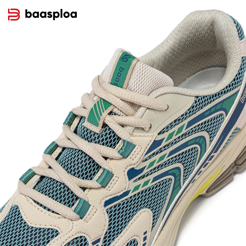 Baasploa Men Sport Shoes Classic Retro Running Shoes Male Mesh Breathable Walking Casual Sneakers Anti-Slip Wear-Resistant - Image 5