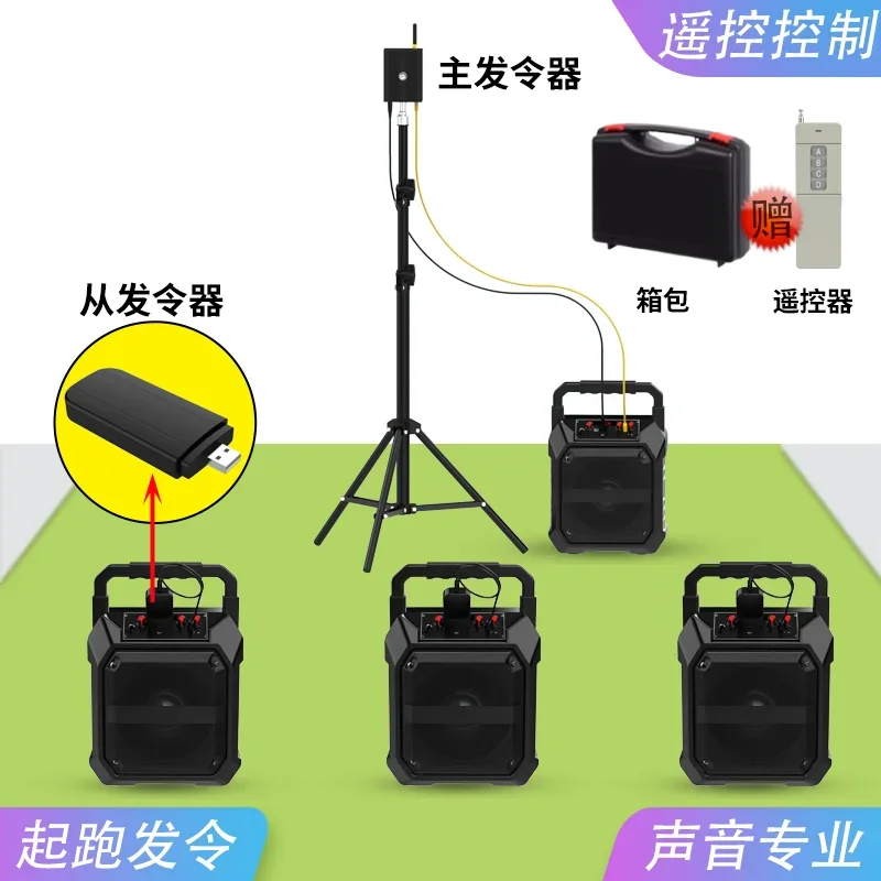 Distributed master-slave track and field electronic starter starting electronic starter track and field competition starter