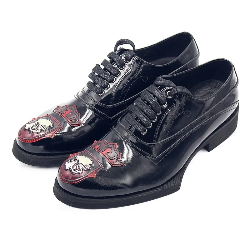 JINIWU 2026 Special Shape Sole Leather Shoes for Men, Gentleman Formal Lace Up Oiled Black Cow Leather Oxford Dress Shoes