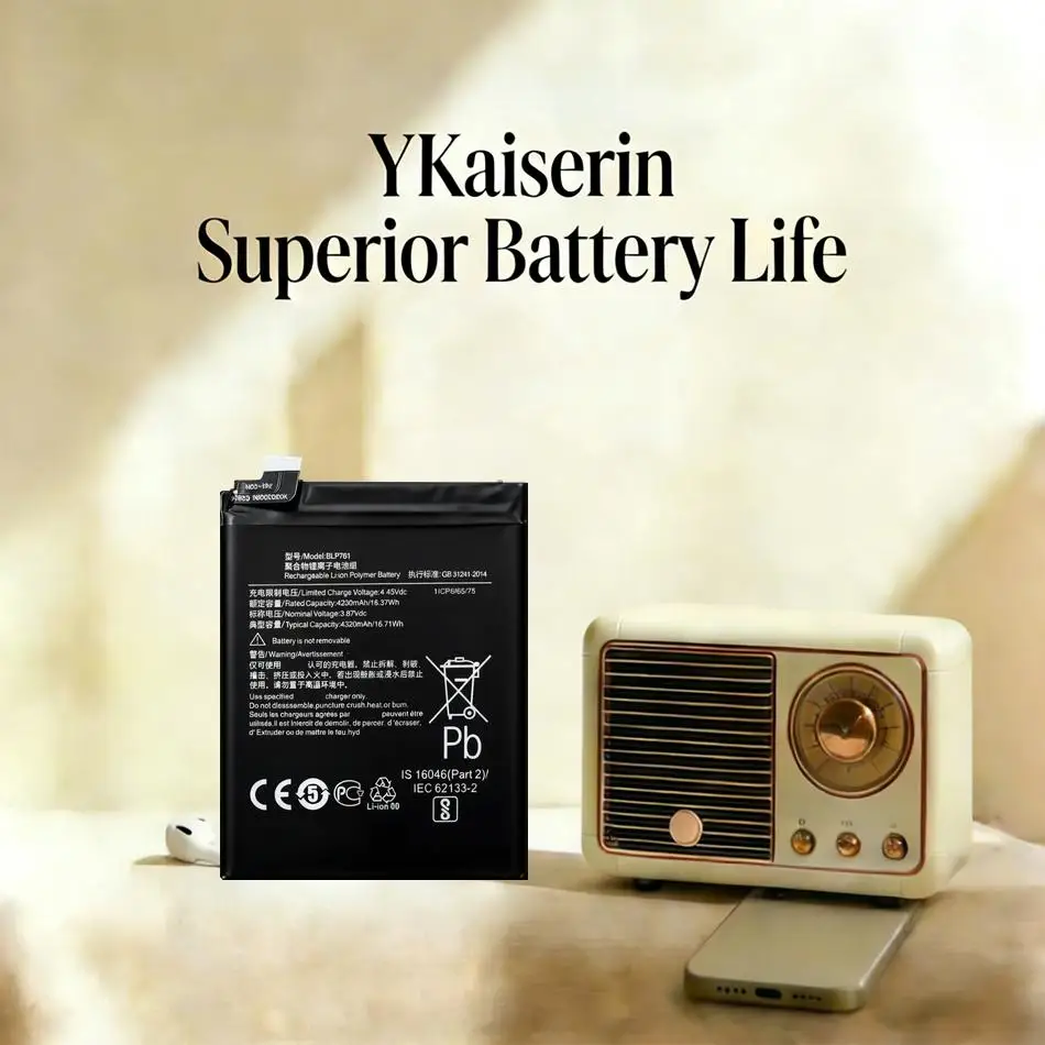 

Высокоэффективный аккумулятор для мобильного телефона Oneplus 8 IN2010 BLP761, 4320 мАч, с длительным сроком службы