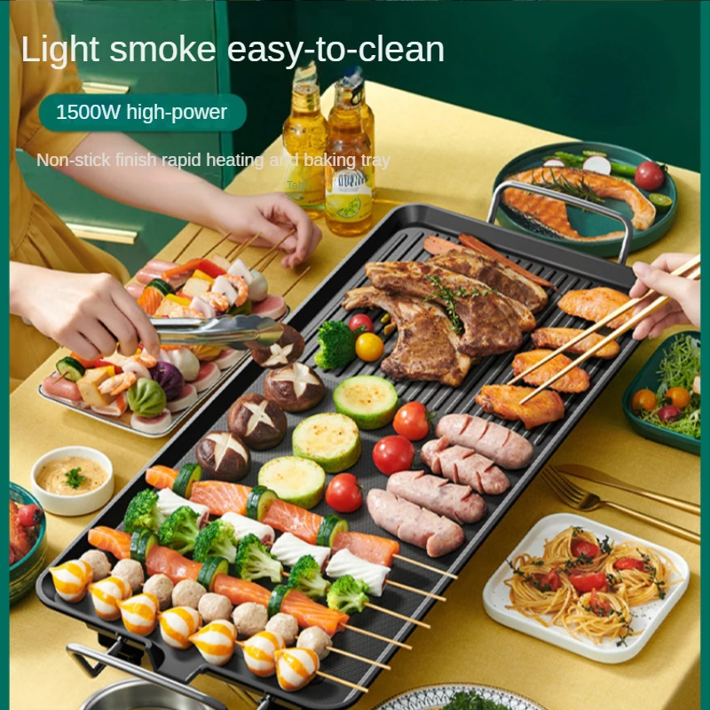 ย่างบาร์บีคิวไฟฟ้าในครัวเรือนในร่ม Shabu Kebab กระทะเกาหลีขนาดเล็ก Multi-Function เครื่อง