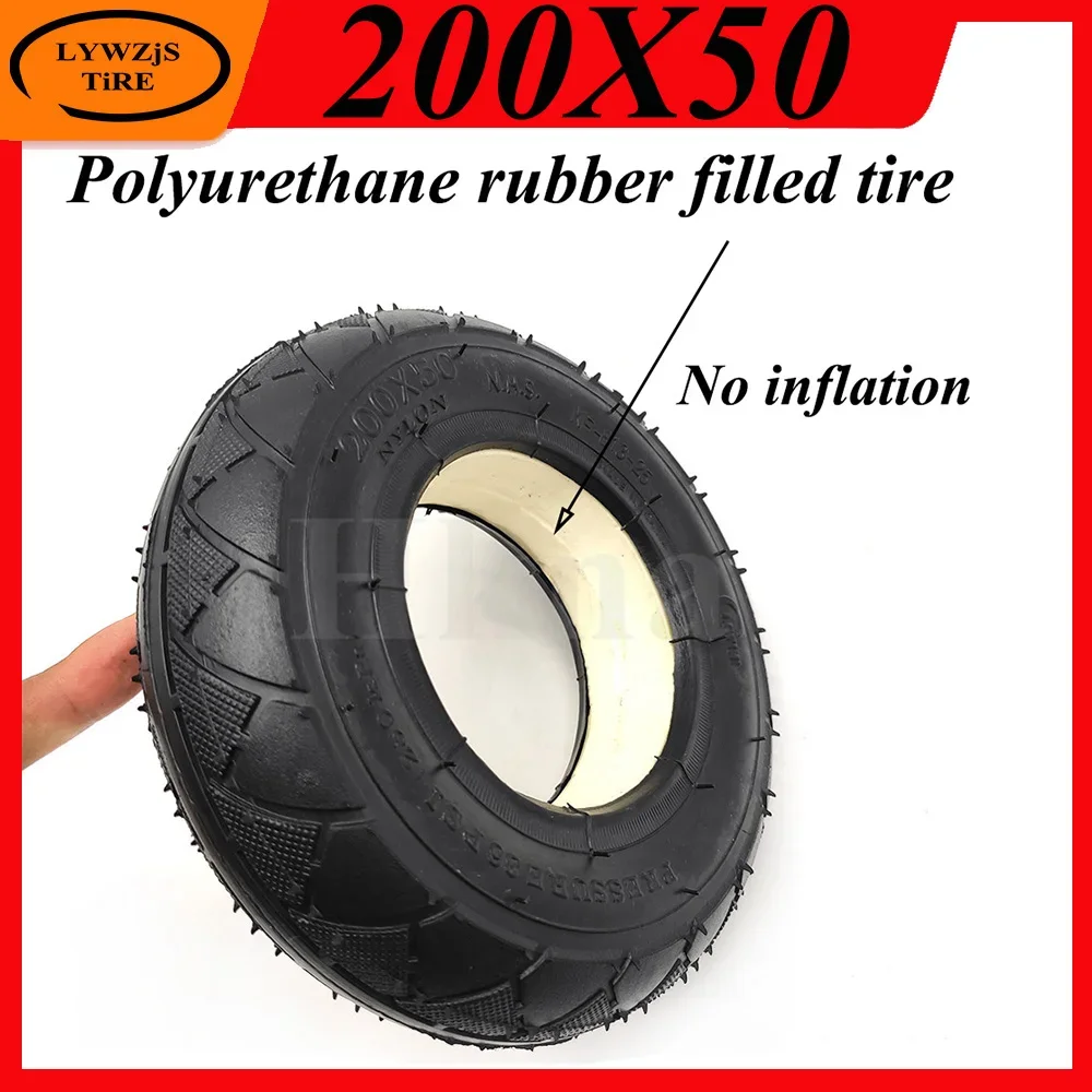 8 Inch 200x50 Solid Tire 200*50 Foam Filled Explosion Proof Tyre for Mini Electric Scooter Parts