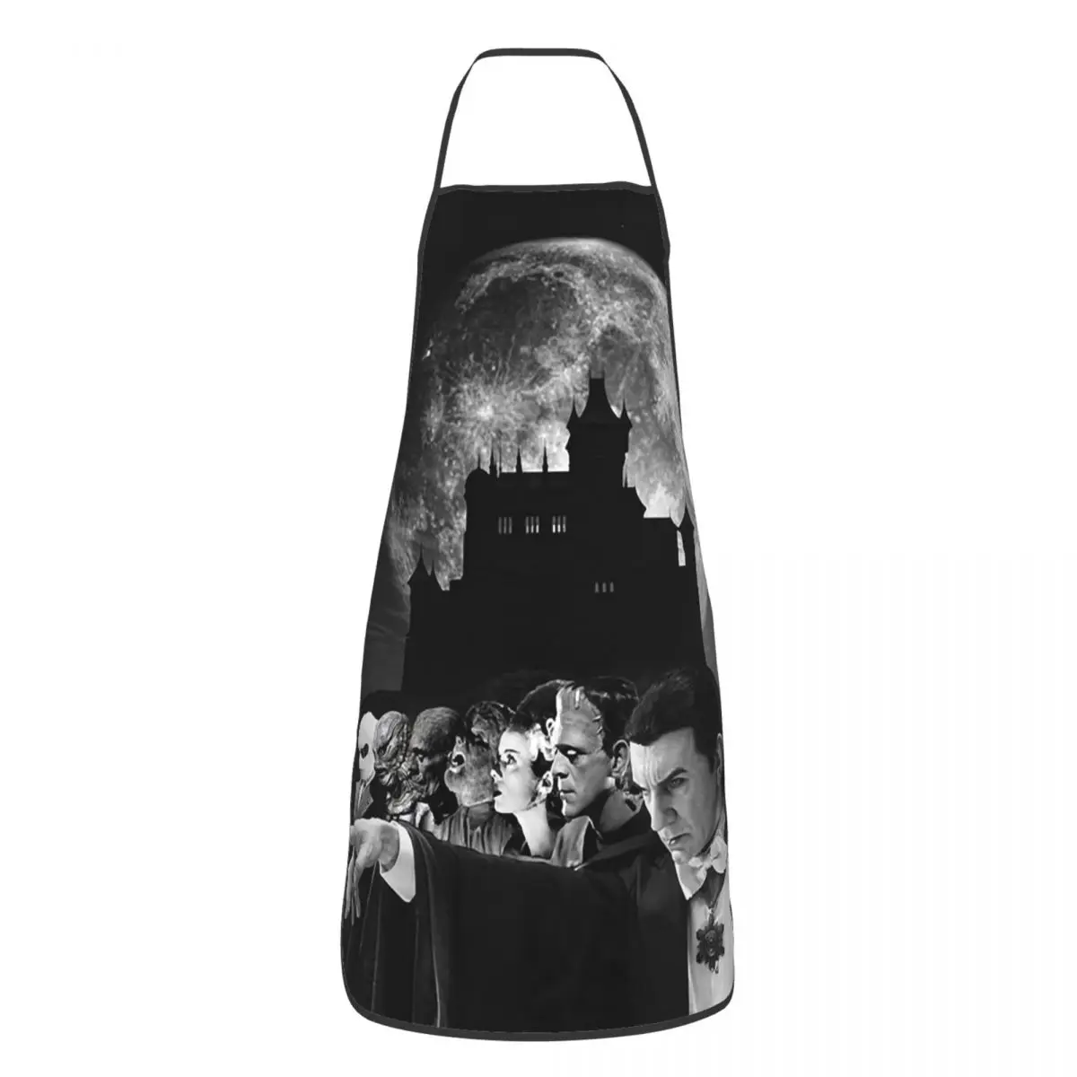 Classic Universal Horror Monsters Classic Apron Chef Cooking Baking Tablier Bib Kitchen Cleaning Pinafore for Women Men