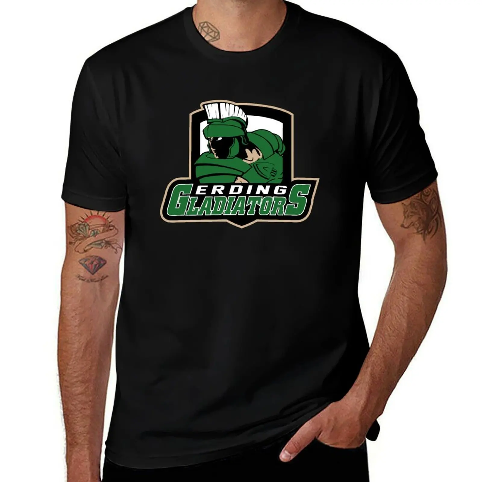 Erding Gladiators T-Shirt Basic Plain Tee for Spring and Summer T-Shirt