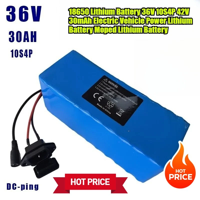 

18650 Lithium Battery 36V 10S4P 42V 30mAh For Electric Vehicle Power Lithium Battery Moped Lithium Battery