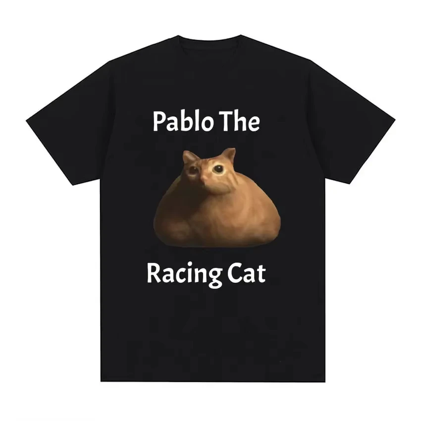 I Eat Cement Cursed Joke Cat Meme T-shirt - A Fashionable and Casual Short-sleeved T-shirt Suitable for Men HOT Emoji