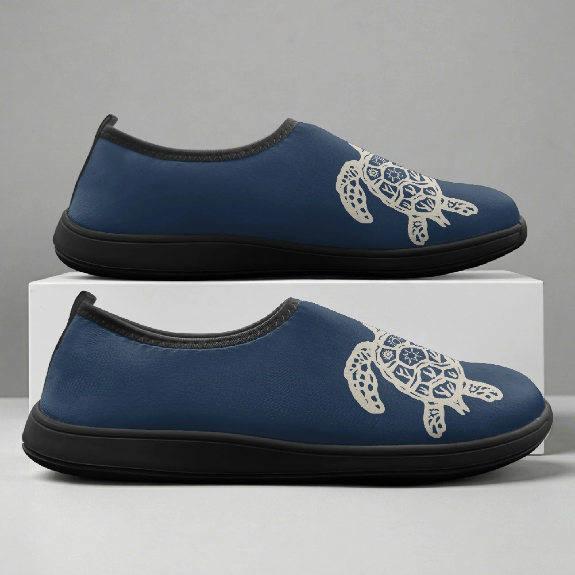 

XIXIRIMIDO Slip-on Wide-toed Shoes Sea Turtle Men's Breathable Mesh Shoes Womens Fashion Summer Sneakers Walking Shoes 36-46