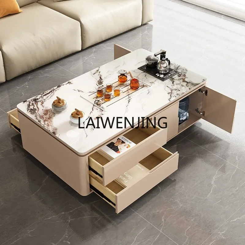 LYN rock slab kung fu tea table high-end sofa front office tea table integrated