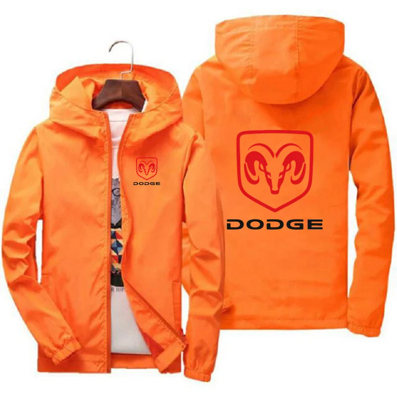 Dodge logo car 2024 Spring and Autumn new men\'s Bomber casual outdoor fashion ultra-thin zipper Sport jacket