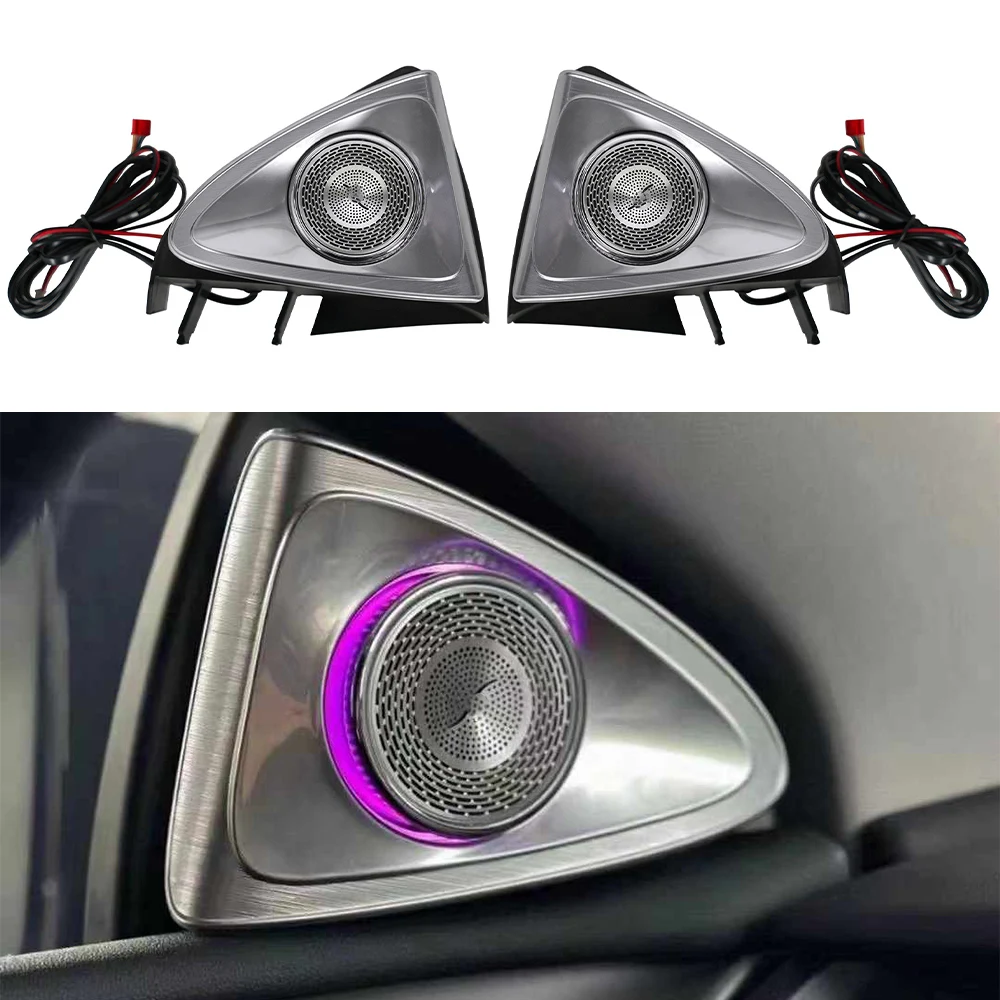 

For Tesla Model 3 Y 64 Colors Car 4D Rotary Treble Tweeter Horn Ambient Light Retrofit Audio Kit