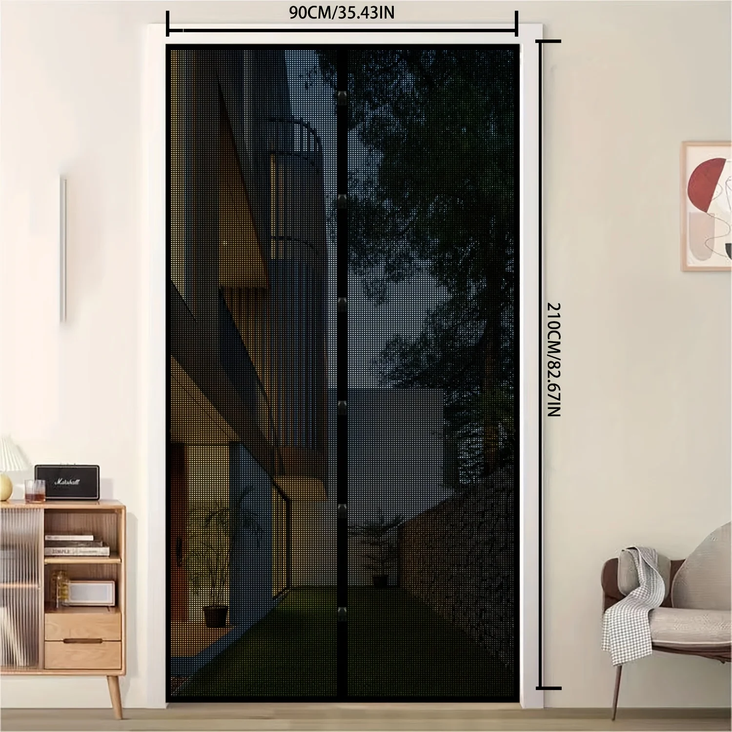 1 قطعة باب الشاشة المغناطيسية الحيوانات الأليفة ودية الحشرات والدليل على تدفق الهواء النقي سهلة التركيب لغرفة النوم غرفة المعيشة شرفة الصيف ديكور المنزل