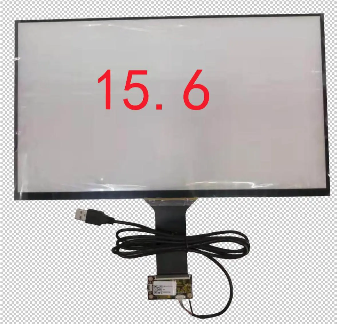 

15.6 Inch USB Capacitive Touch Screen Sensor Digitizer Mult Fingers Raspberry Pi Win7 8 10 Linux