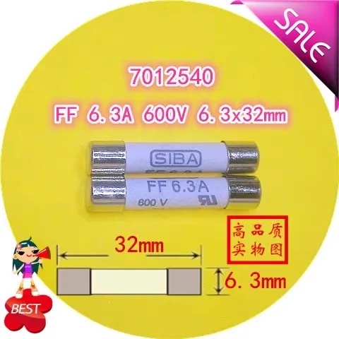 7012540 FF 4A  6.3A AC 600V 6x32mm