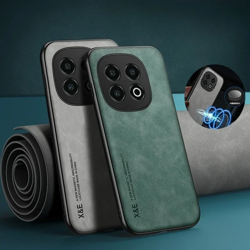 Coque en cuir PU avec plaque magnétique, coque arrière rigide, coque de téléphone pour iQOO 13, 5G, 12 Pro, 12 Pro, 12 Pro, Z7, Z7X, 256