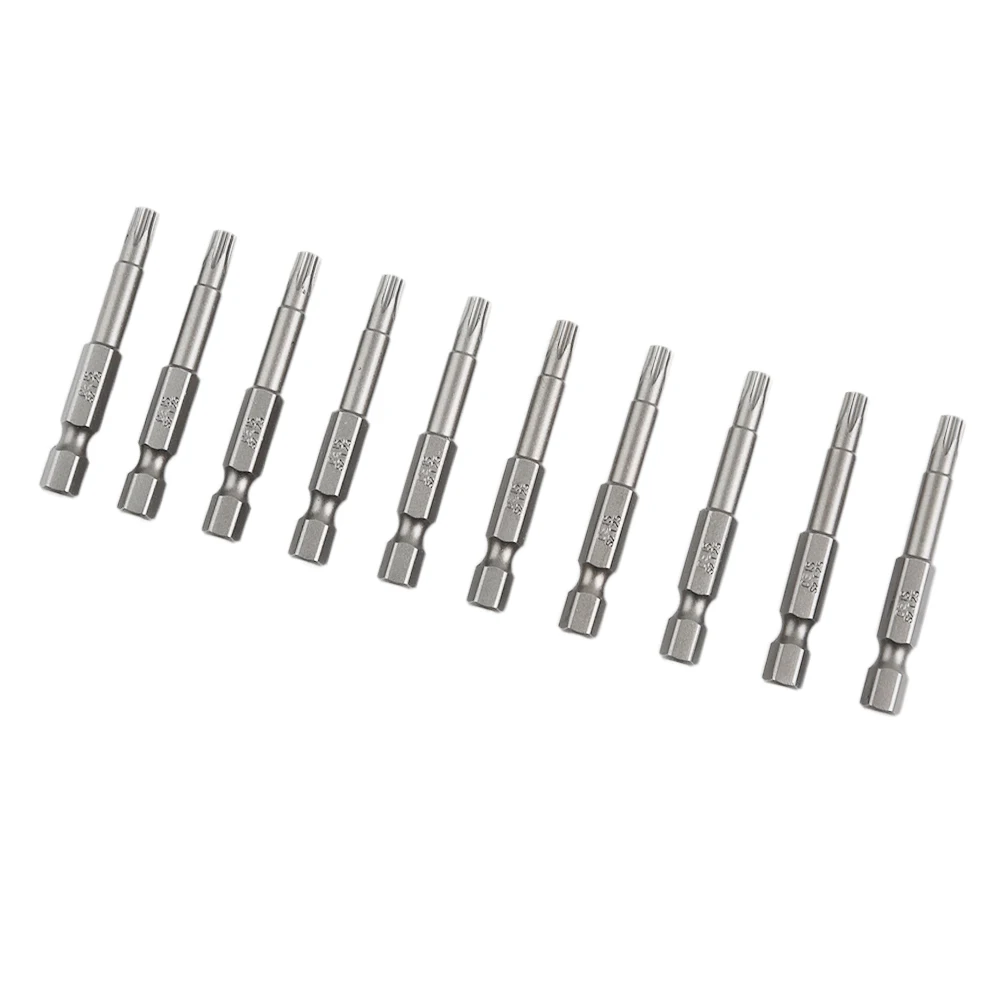 10Pcs Screwdriver Bit 6.35mm Shank Accessories Anti-rust Hexagon Handle Replacement Spare Parts Torx T25 Brand New