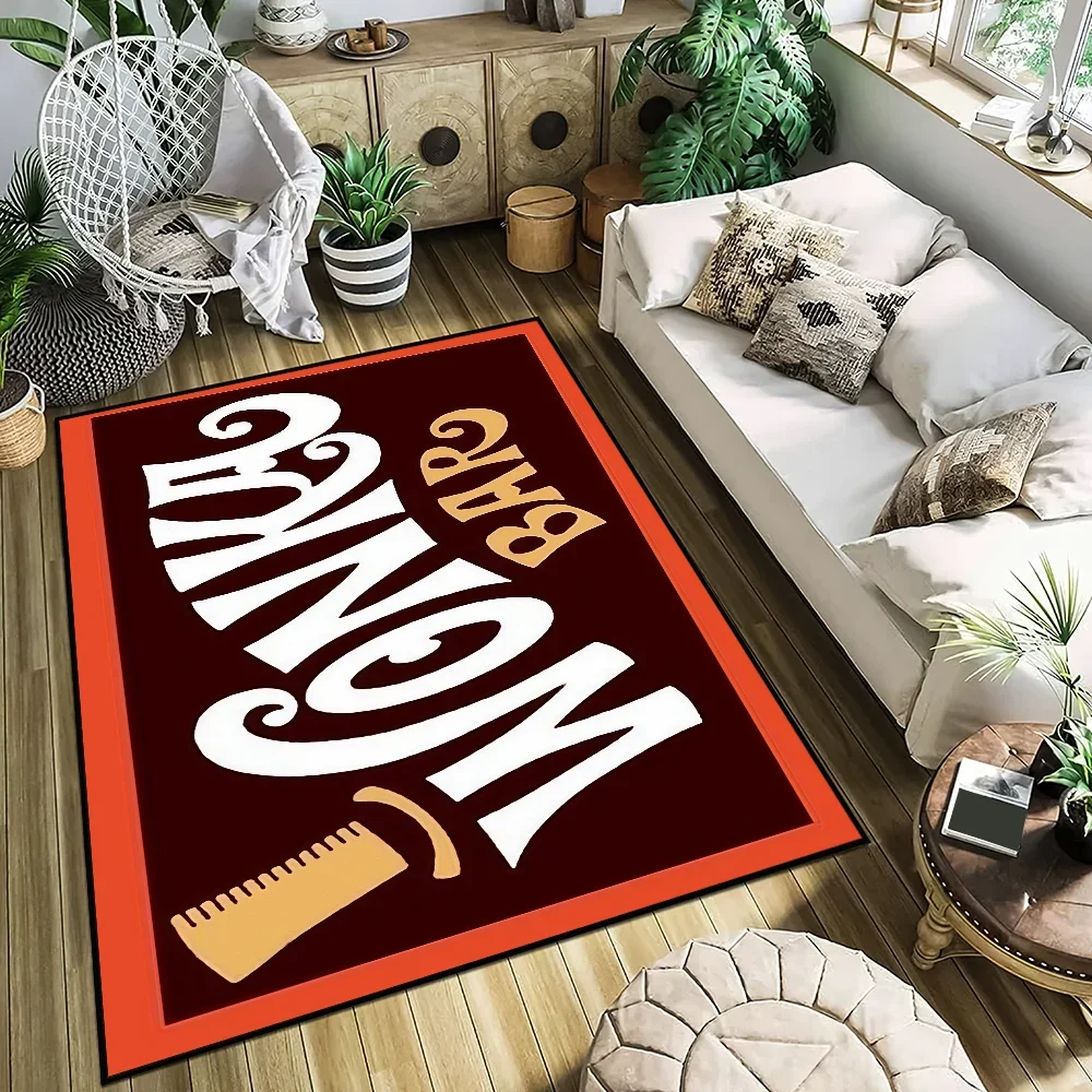 Alfombra pequeña antideslizante para cocina, dormitorio, Wonka, alfombra dorada capitoné hecha a mano, alfombra Willy, decoración de entrada para sala de estar